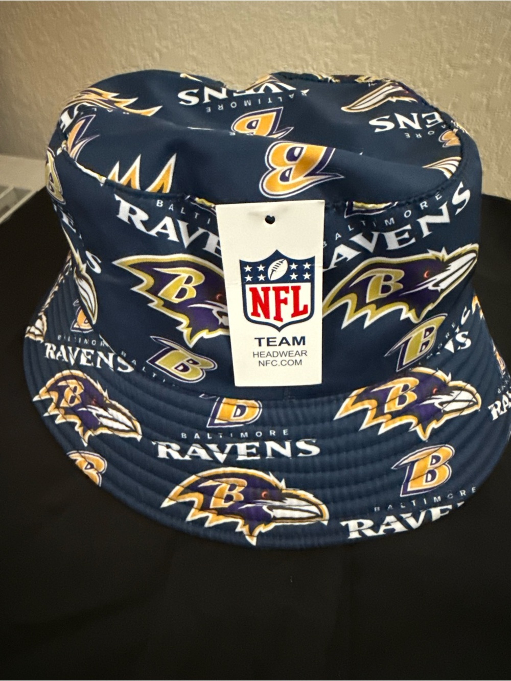 💜💜Bucket Hat with NFL Baltimore Ravens logos